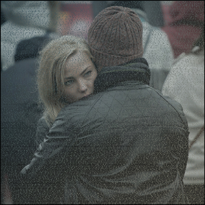 a photo turned into words