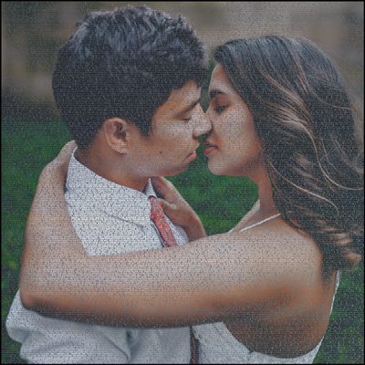 Image made from text