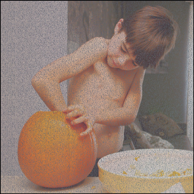 Trick or Treat photo into letters