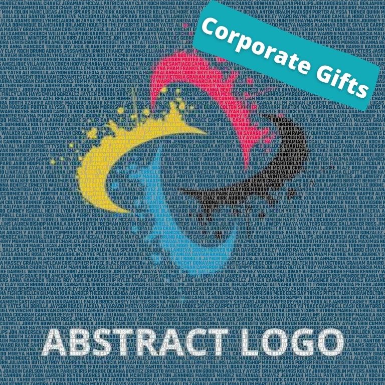 Landing-Mobile-Gift-Corporative Corporative Logo made with names