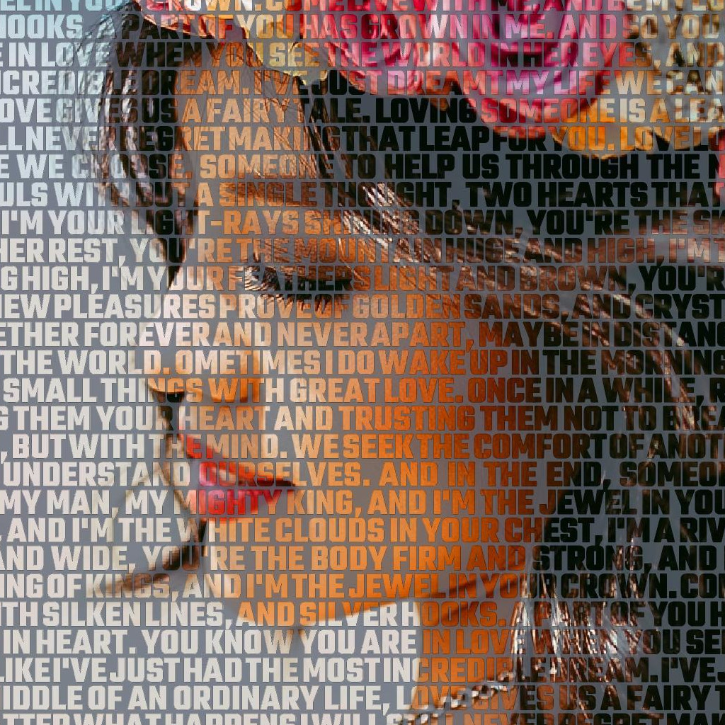 Portrait zoom text